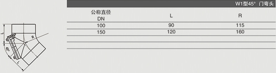 W1型45°門彎頭 (2)